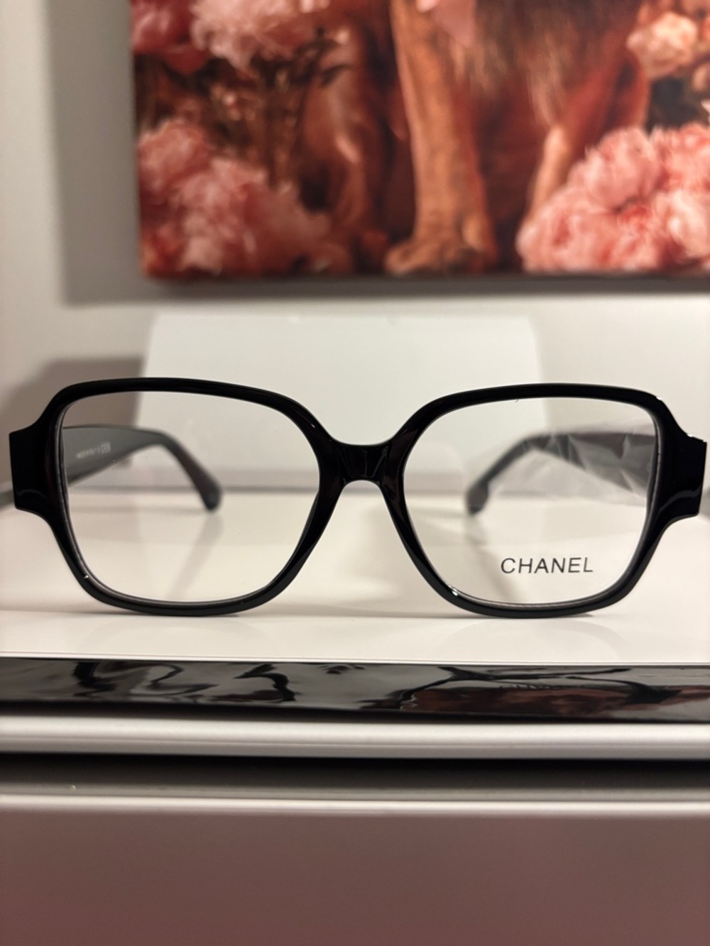 Inspired Chanel Black Glossy Square Optical Frames
